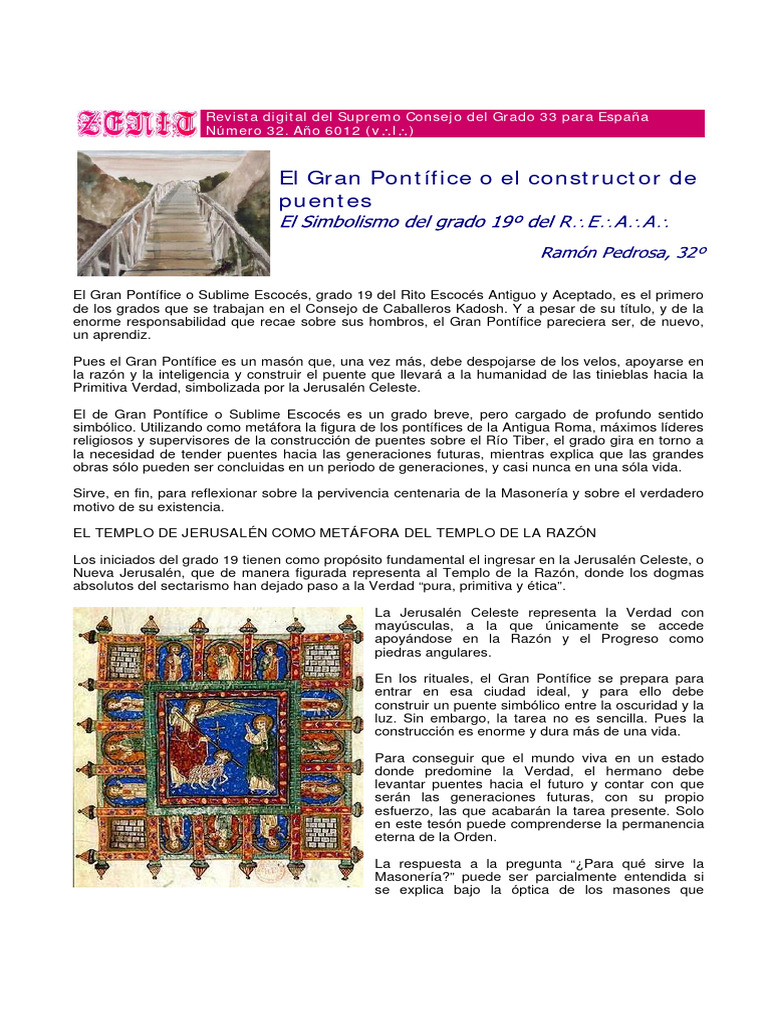 El Gran Pontífice: Constructor de Puentes | PDF | Verdad | Papa