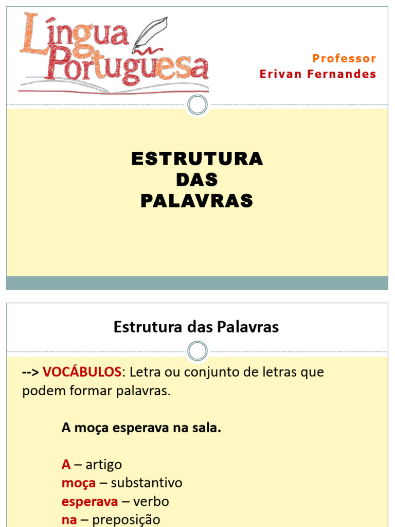 Estrutura das Palavras e Morfemas | PDF | Palavra | Morfologia