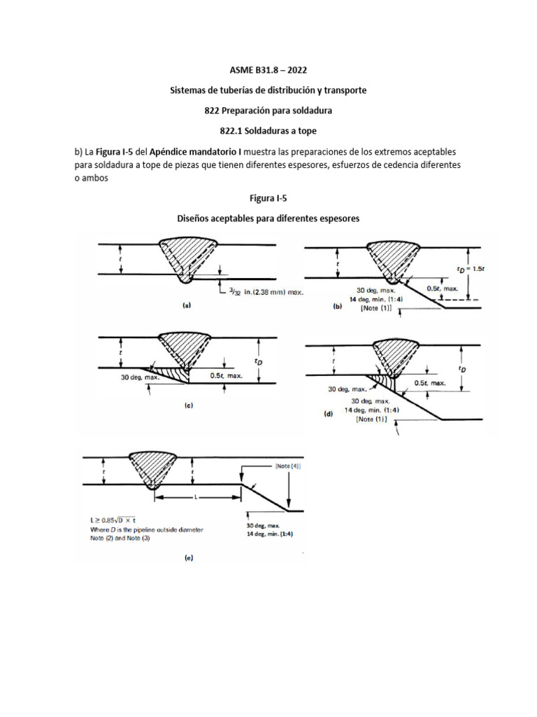 ASME B31.8 Preparacion para Soldadura | PDF