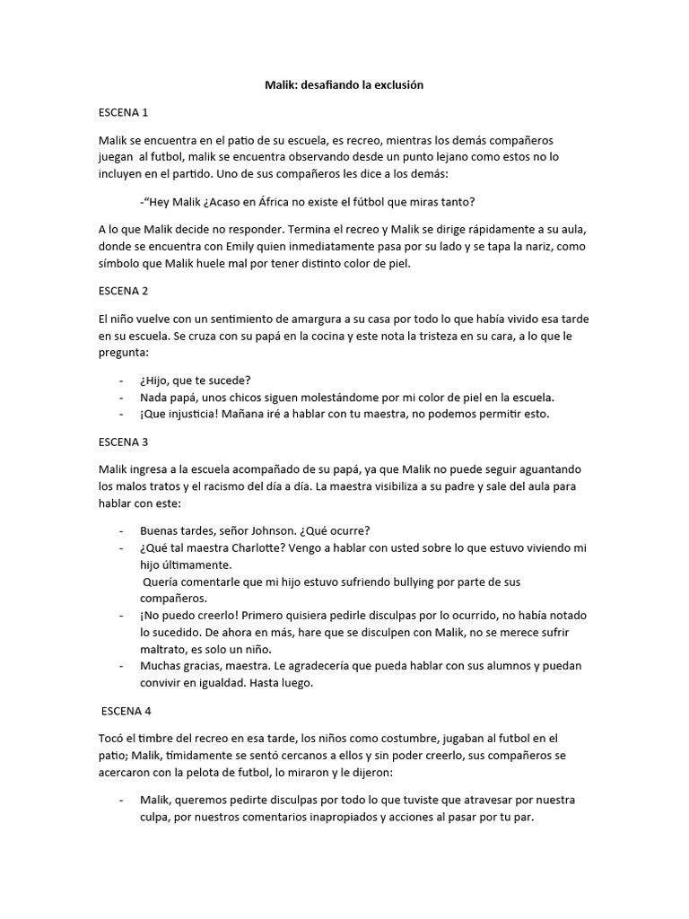 Malik: Uniendo Diferencias | PDF