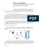 Stand Alone PV System Design Using PVSyst