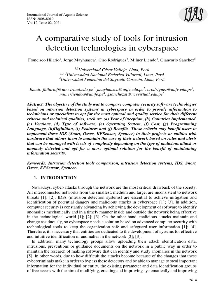 IJAS Volume 12 Issue 2 Pages 2614-2624 | PDF | Computer Security | Security