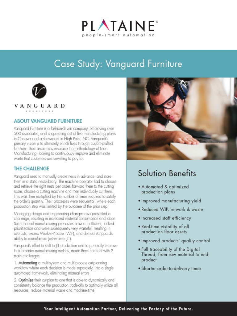 Vanguard Furniture's JIT Automation Success | PDF | Lean Manufacturing ...