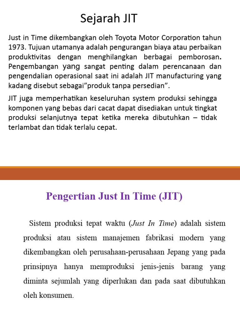 Pengenalan Sistem Just In Time (JIT) | PDF | Komputer