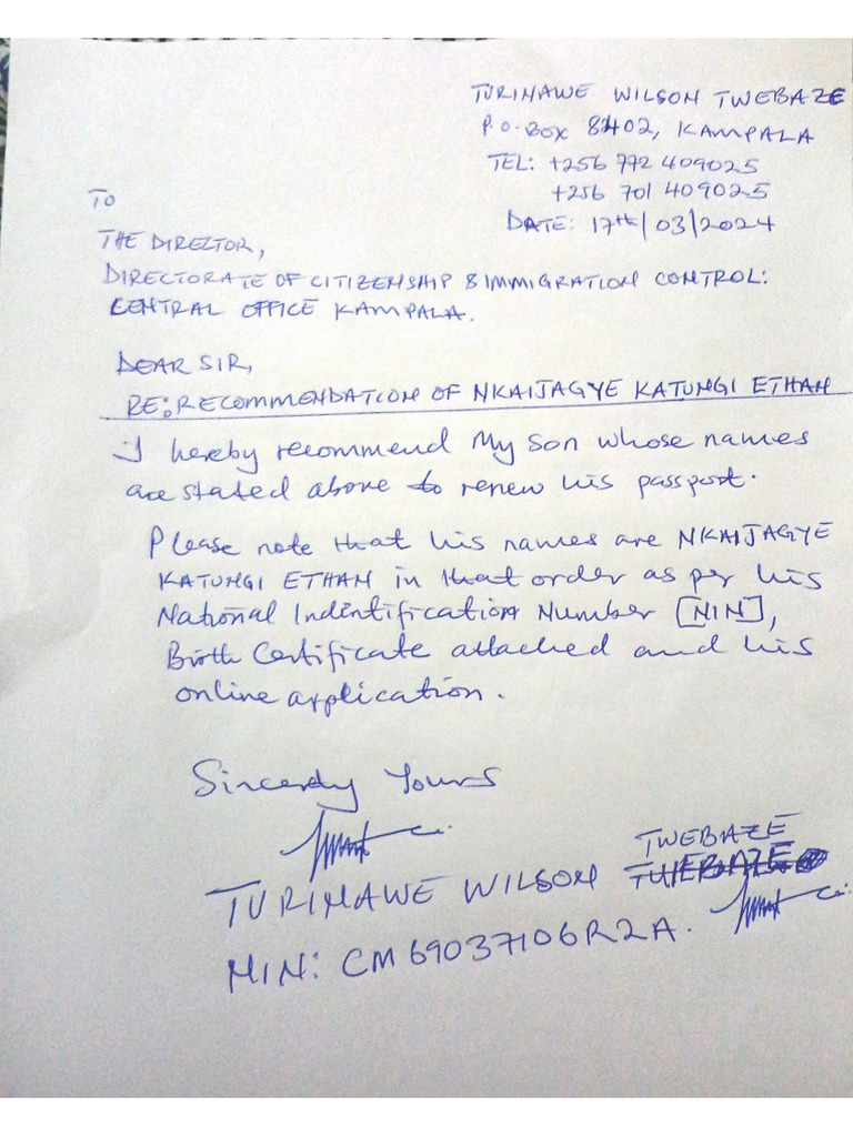 Passport Recommendation PDF