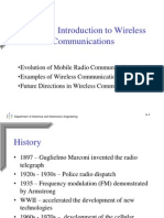 Intro Wireless Comms: Evolution, Examples, Future