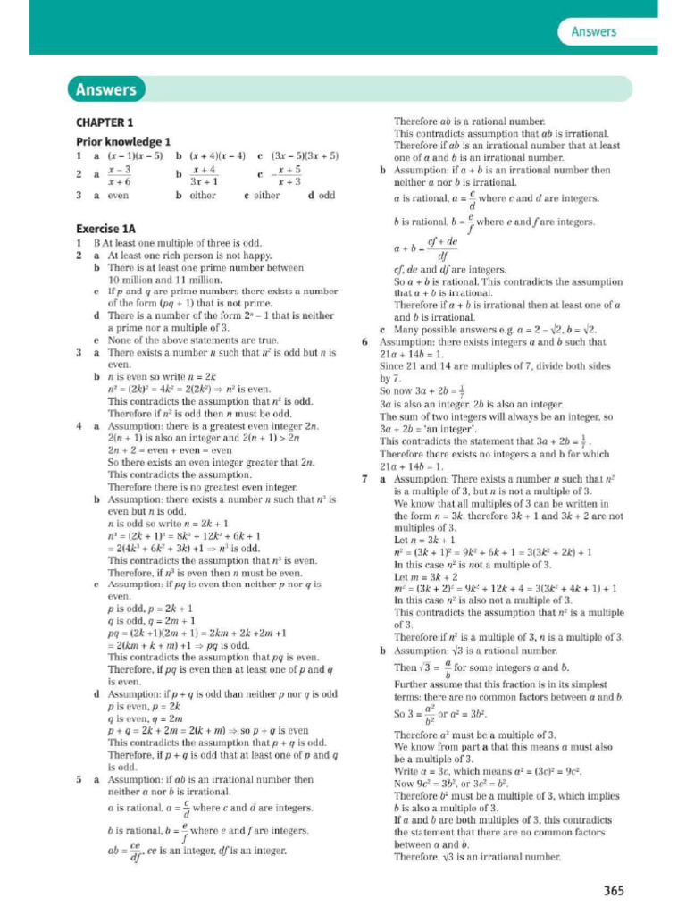 Chaptter 1 Answers | PDF