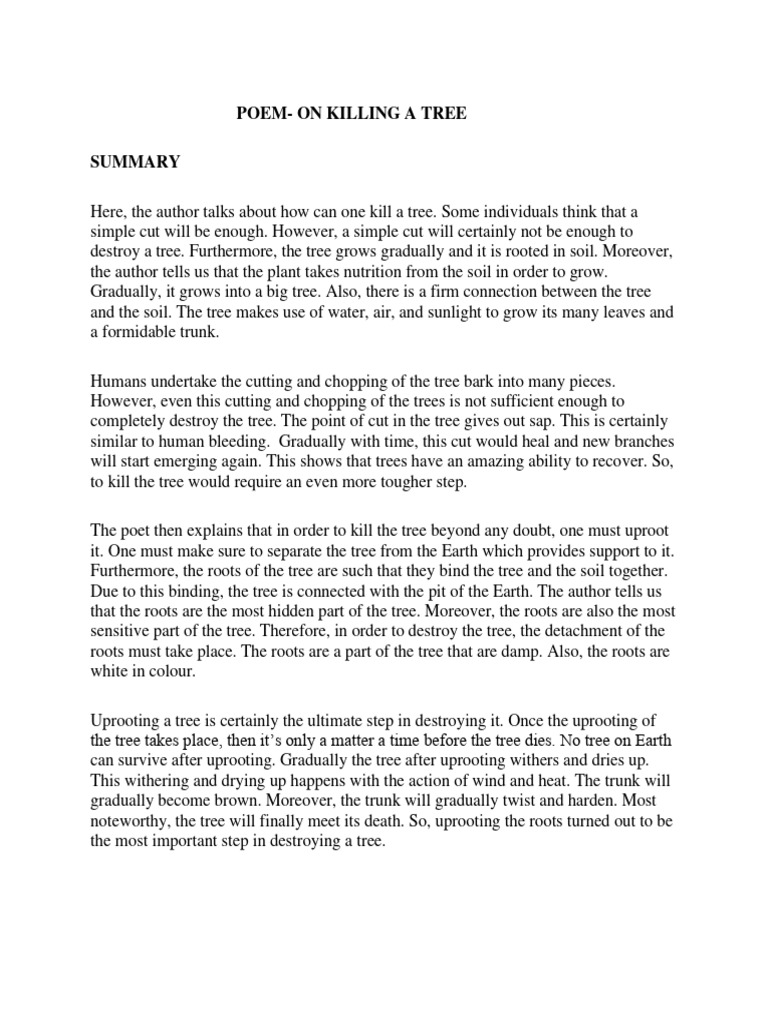 on-killing-a-tree-pdf-trees-root