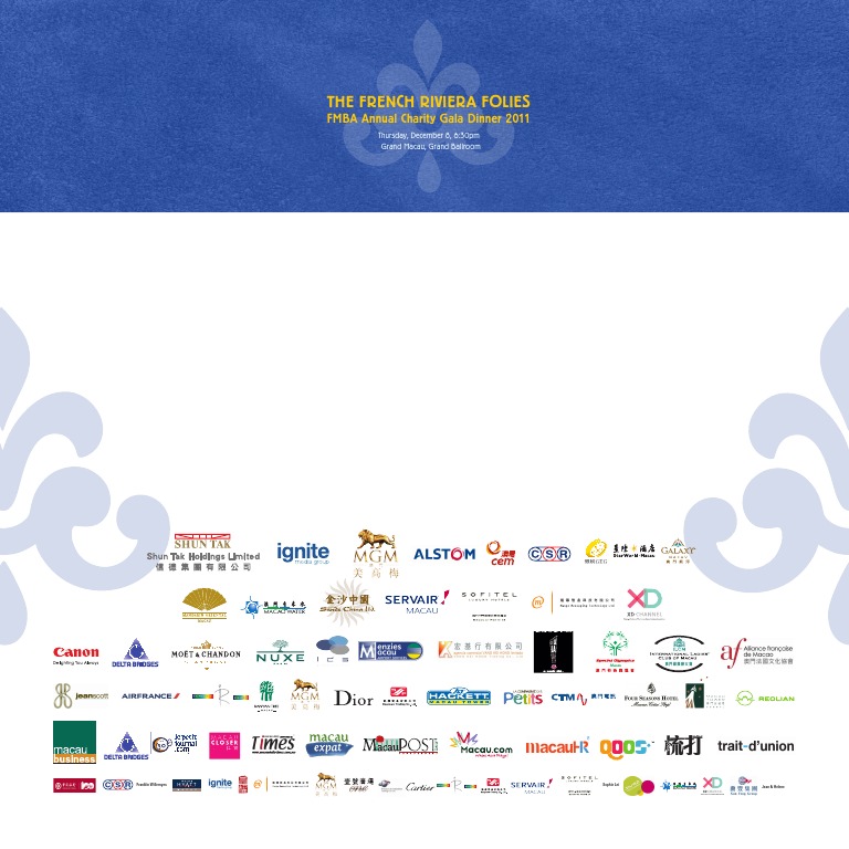 FMBA Charity Gala 2011: French Riviera | PDF