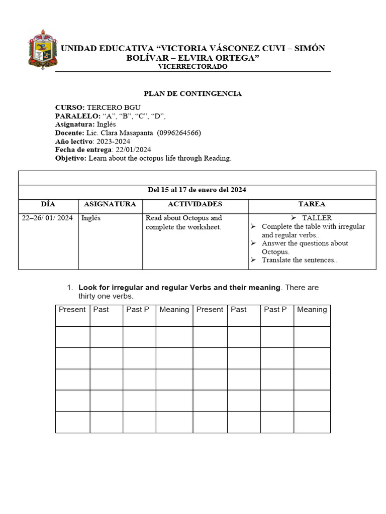 Plan De Inglés Pdf Foreign Language Studies