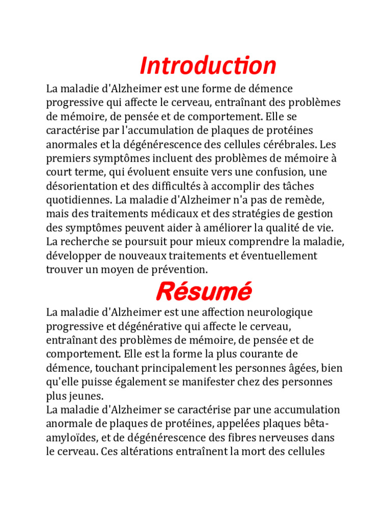 Alzheimer et odorat : livre gratuit PDF | PDF | Maladie d'Alzheimer ...