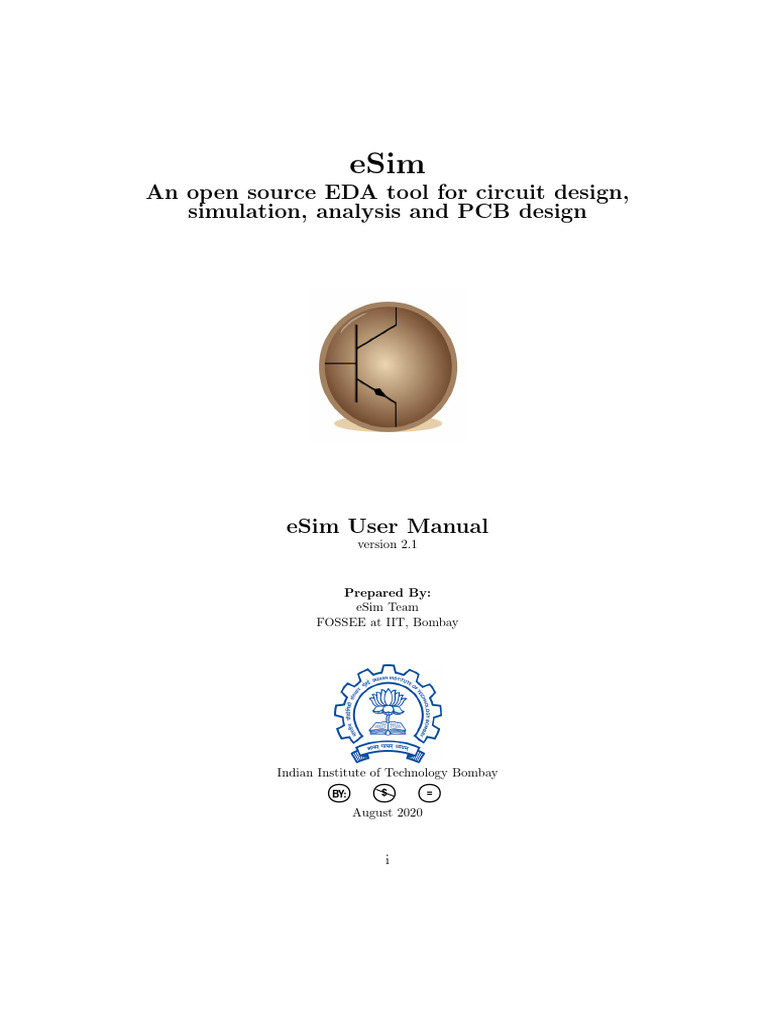 eSim User Manual: Circuit & PCB Design | PDF | Electrical Network ...