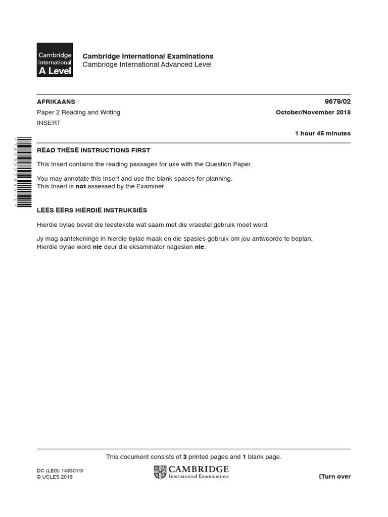 Cambridge International Advanced Level | PDF