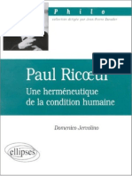 JERVOLINO - Paul Ricoeur - Une Hermeneutiq