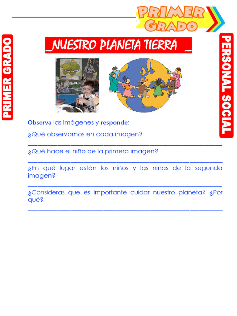 Actividades sobre el Planeta Tierra para Niños | PDF