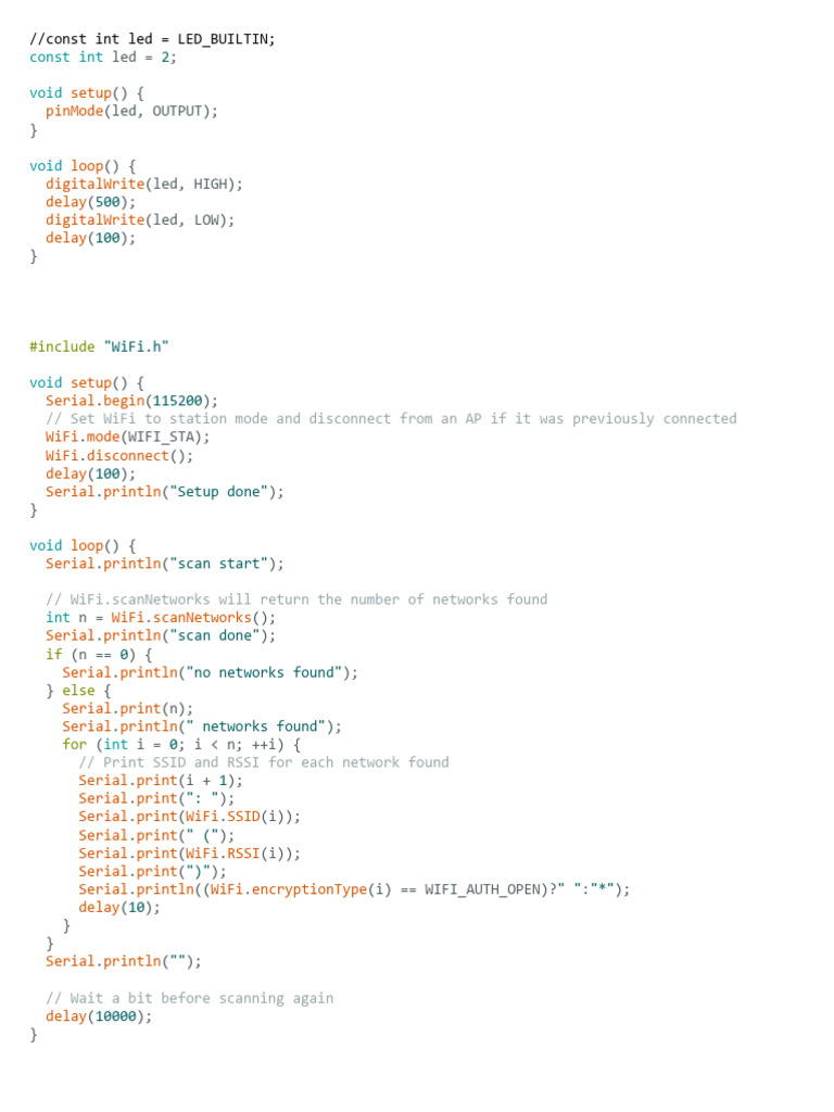 Código Arduino para WiFi y Sensores DS18B20 | PDF | Informática ...