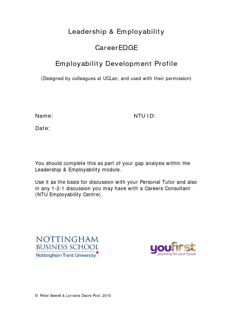 Employability Development Profile Guide | PDF | Emotional Intelligence ...