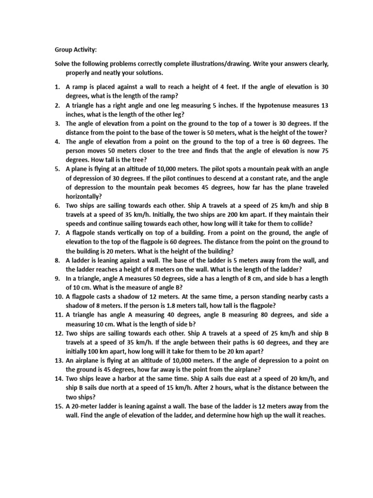 Oblique Triangles | PDF | Length | Speed