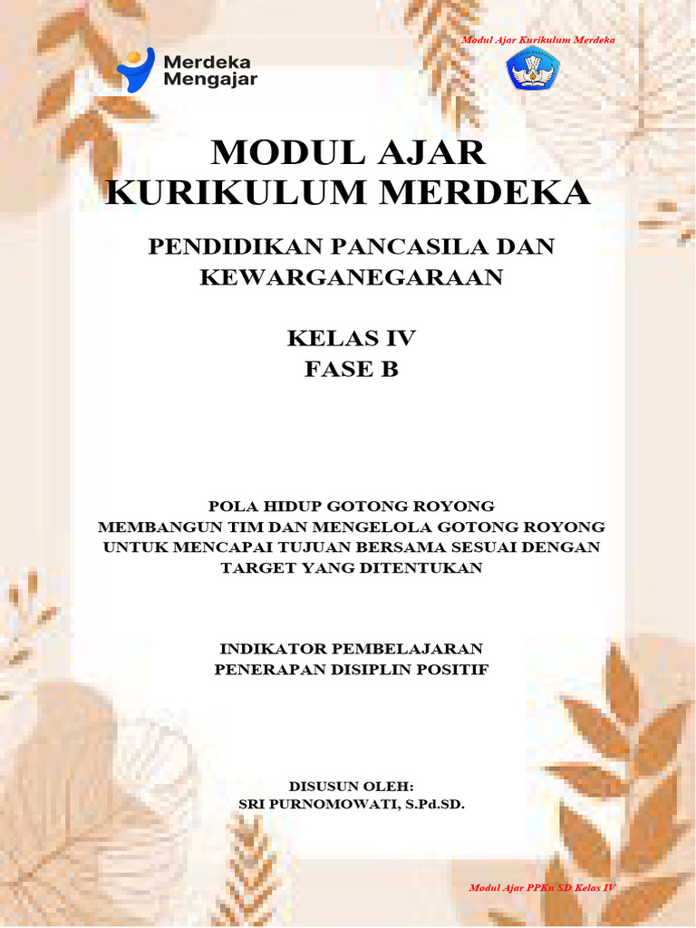 BU ATIK MODUL AJAR BAB 5 - PPKN Kls 4 | PDF | Karier & Perkembangan ...