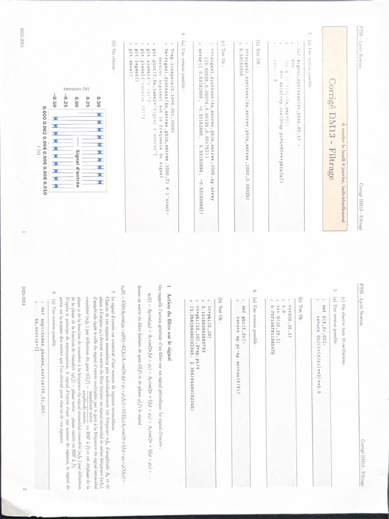 Correction DM 13 | PDF
