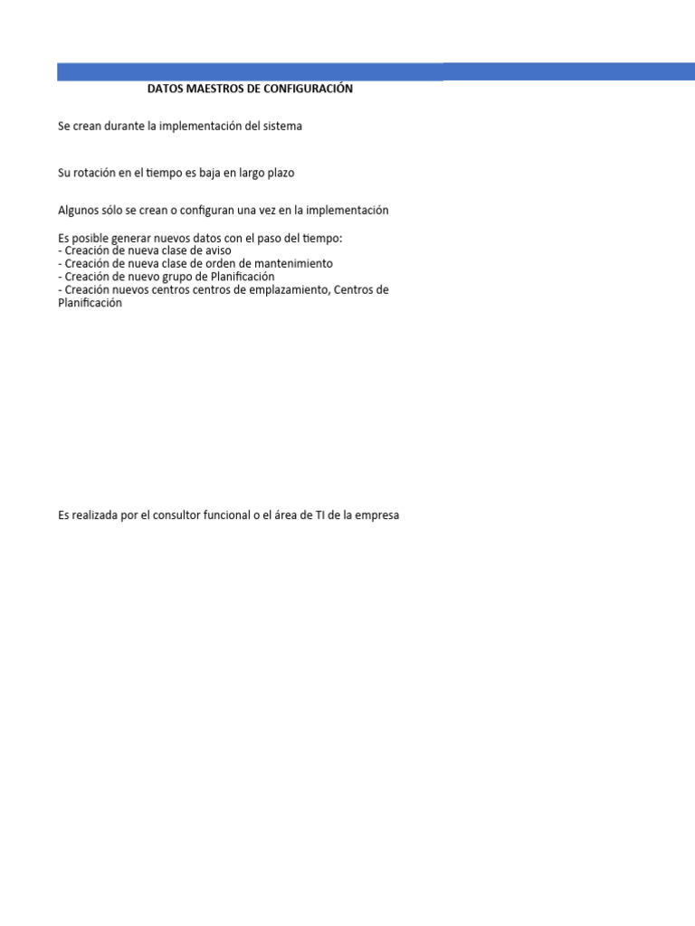 Sap Pm Datos Maestros Pdf Business Planificación