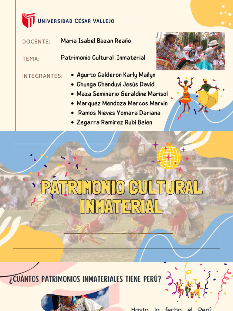Patrimonio Cultural Inmaterial del Perú | PDF | Patrimonio cultural ...