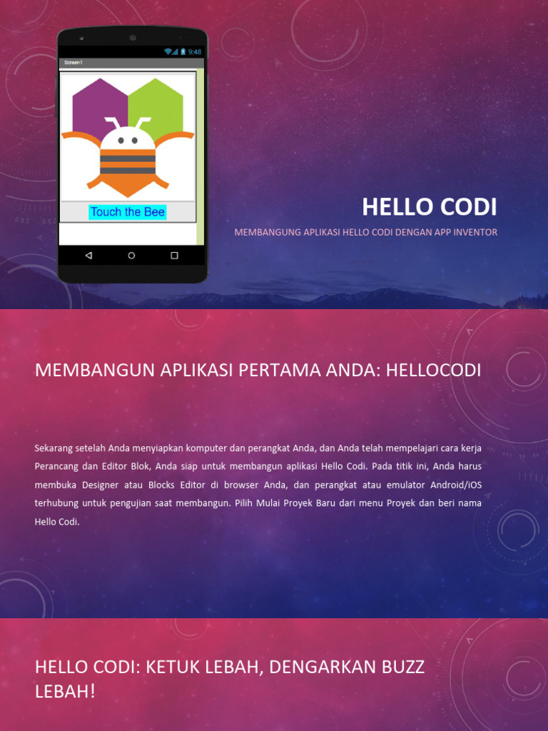 Membangun Aplikasi Hello Codi | PDF | Game & Aktivitas