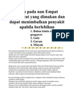 T Empat Macam Zat Yang Menimbulkan Penyakit Apabila Berlebihan