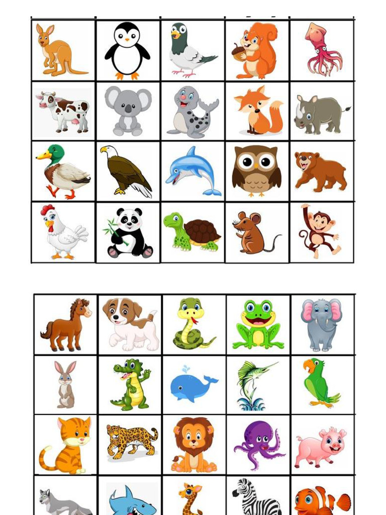 Memo Test Animales | PDF