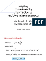 Bài giảng PTVP dang cap, PTVP TT cap 1, PT Bernoulli