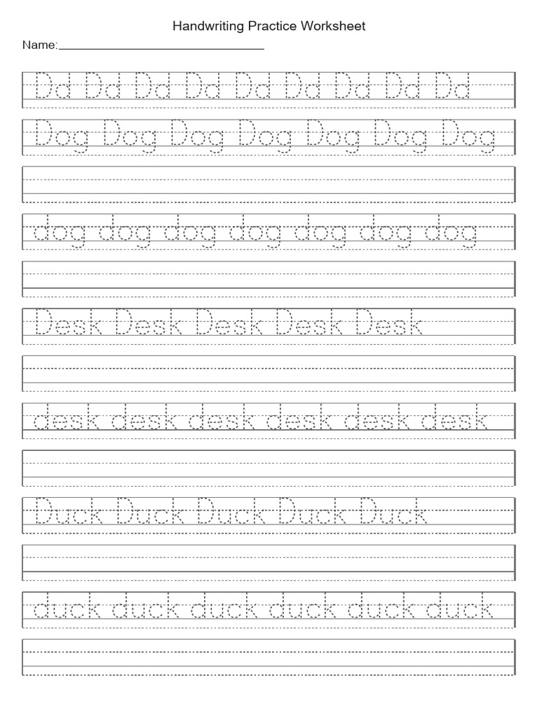 Handwriting Practice for Kids | PDF
