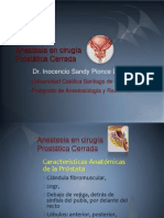 Anestesia en Prostatectomía Cerrada