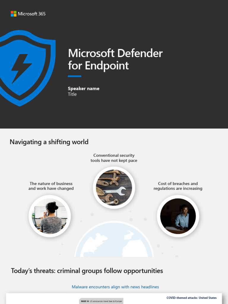 Microsoft Defender For Endpoint Overview Pdf Security Computer