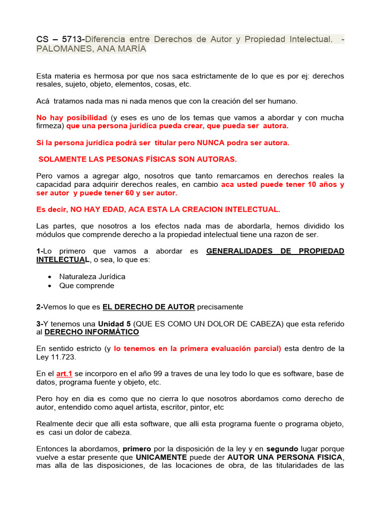 8-CS-5713 - Diferencia Entre Derechos de Autor y Propiedad Intelectual ...