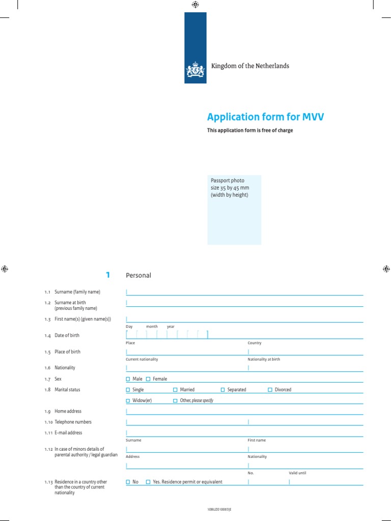 MVV Visa Application Form Guide | PDF | Passport | Human Migration