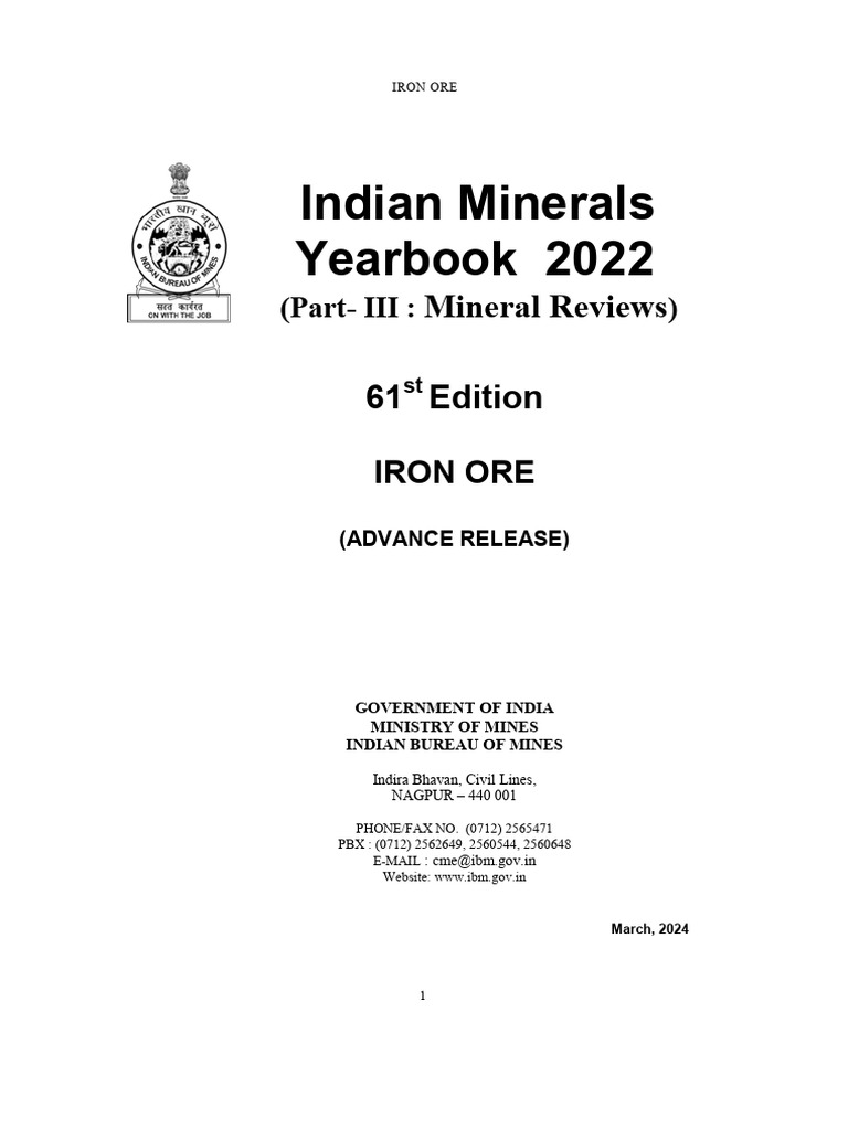 17125794946613e3a6b3a5diron Ore 2022 | PDF | Iron Ore | Ore