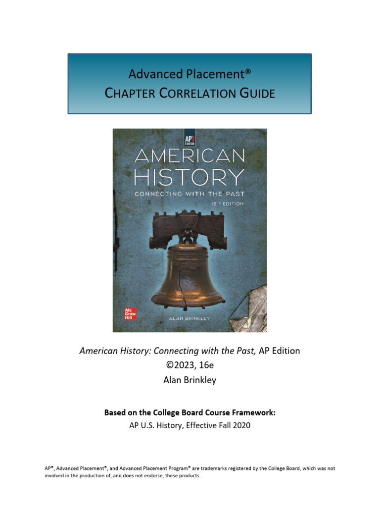 Correlation Guide AP Chapter | PDF | The United States | Society Of The ...