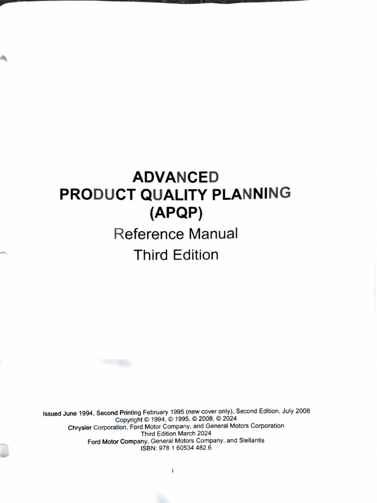 APQP Third Edition PDF | PDF