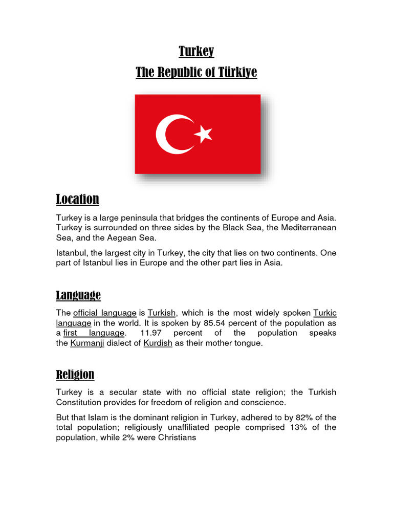 Key Facts About Turkey's Language & Culture | PDF | Turkish Cuisine ...