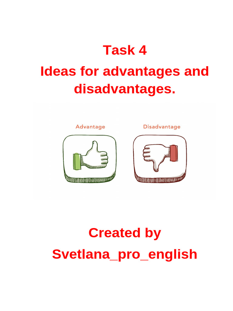 DESCRIBING ADVANTAGES AND DISADVANTAGES visual data 4