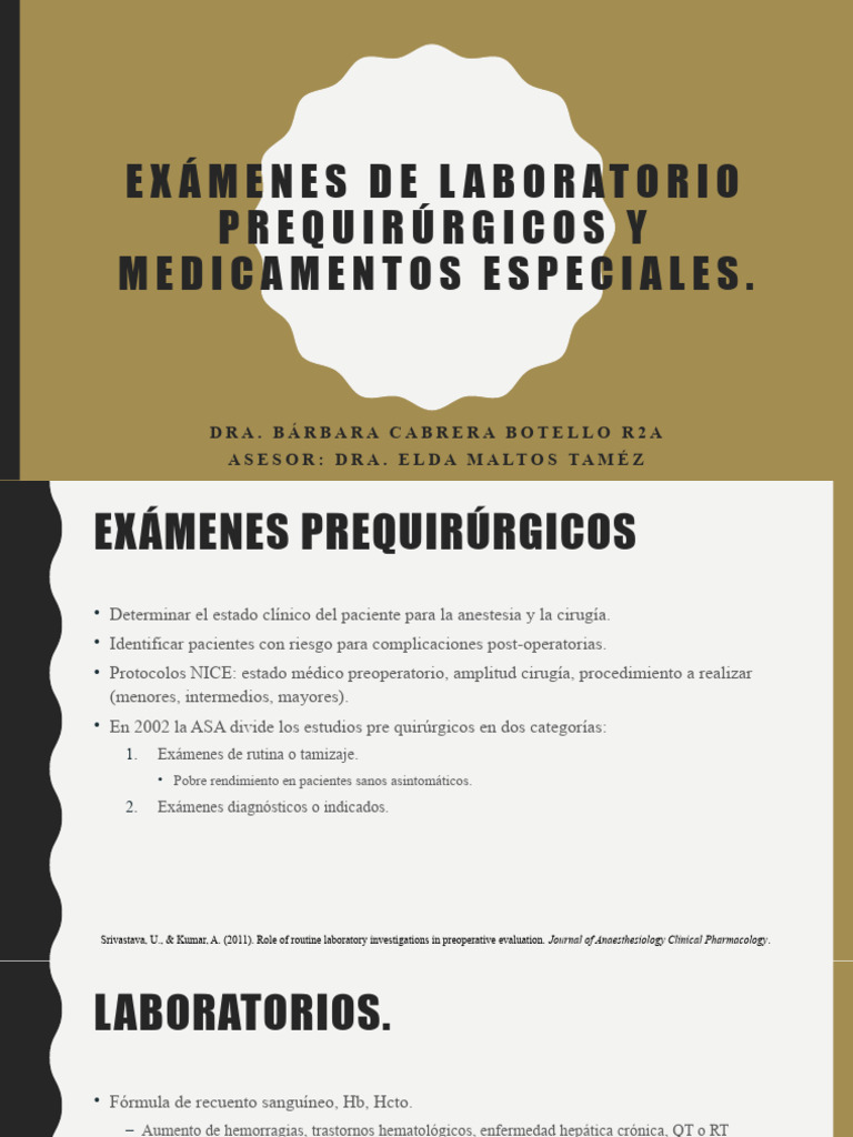 Ex - de Lab Prequirúrgicos y Med. Especiales | PDF | Cirrosis ...