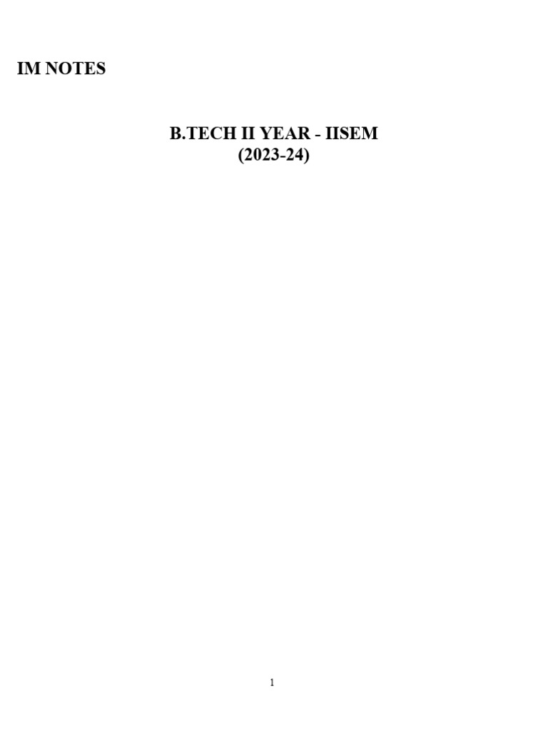 Im Notes Ece | PDF | Incentive | Motivation
