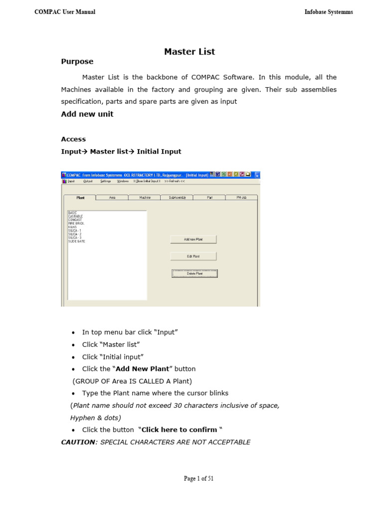 COMPAC Software User Manual | PDF | Menu (Computing) | Cursor (User ...