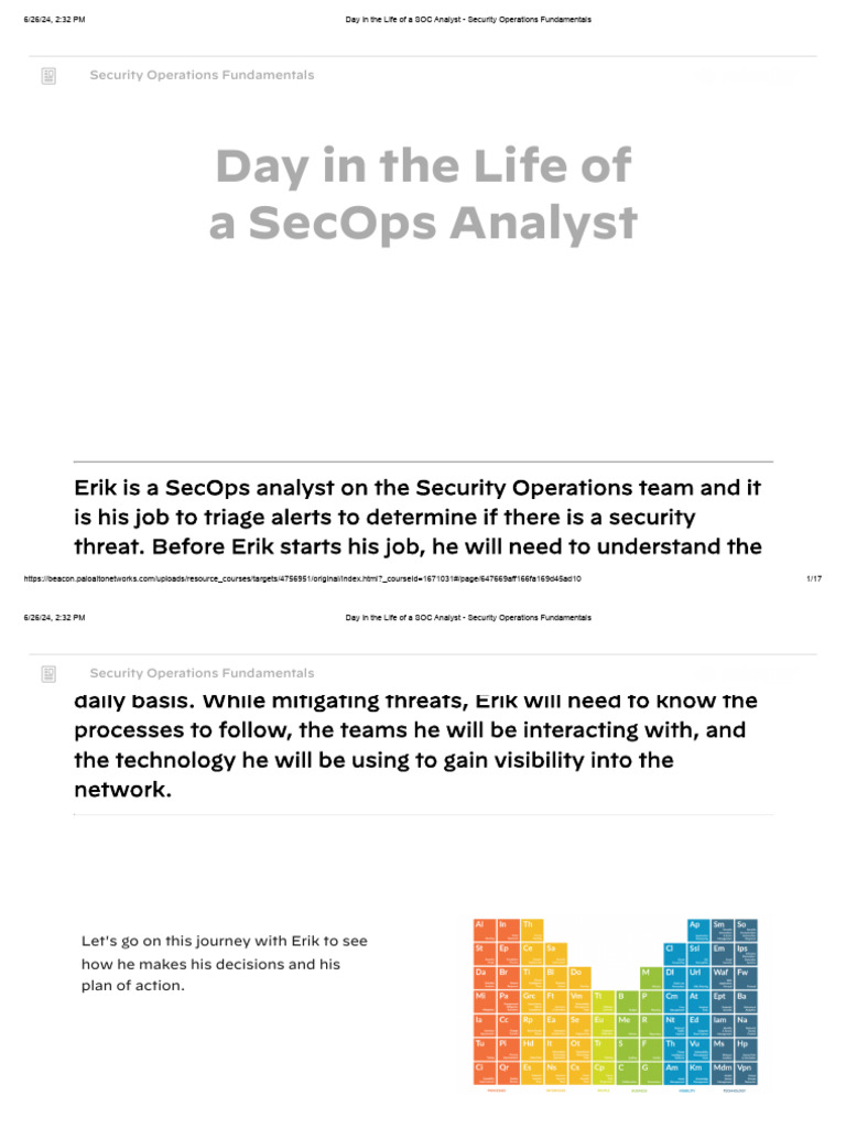 A Day in the Life of a SecOps Analyst | PDF | Computer Security | Security