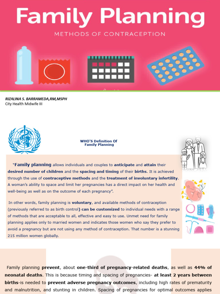 Presentation1 Family Planning Pdf Birth Control Combined Oral