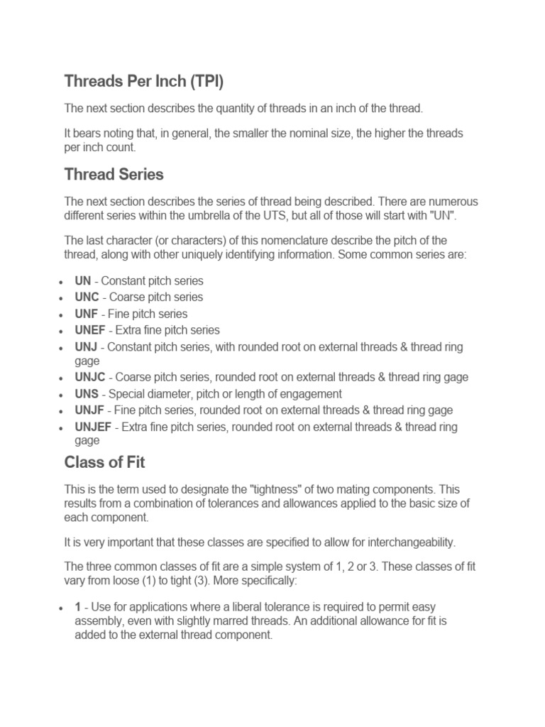 Thread Pitch | PDF | Metalworking | Mechanical Engineering