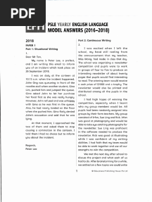 PSLE English 2018 Answer