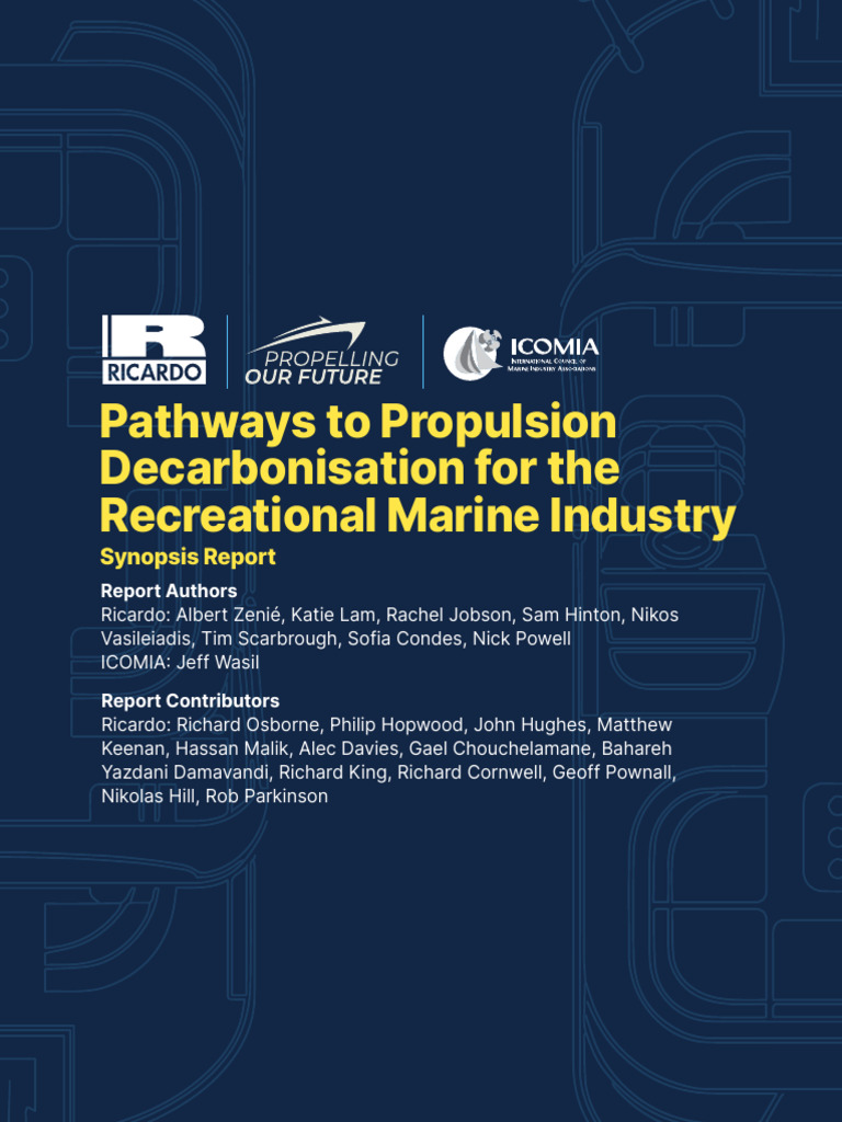 Pathways Propulsion Decarbonization Recreational Marine Industry | PDF ...
