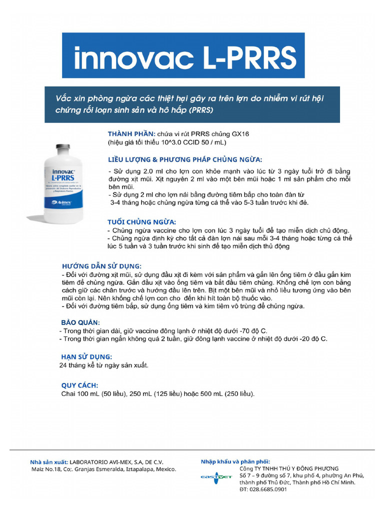 Leaflet Innovac L PRRS 08.2022 | PDF