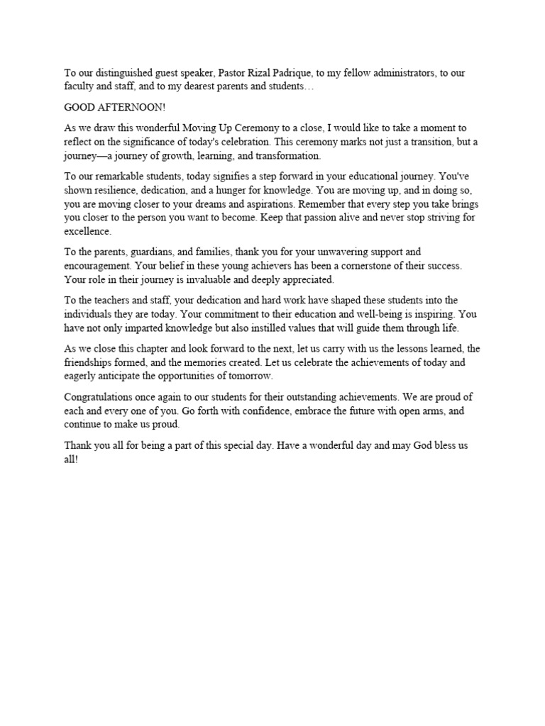 Closing Remarks 2024 Pdf